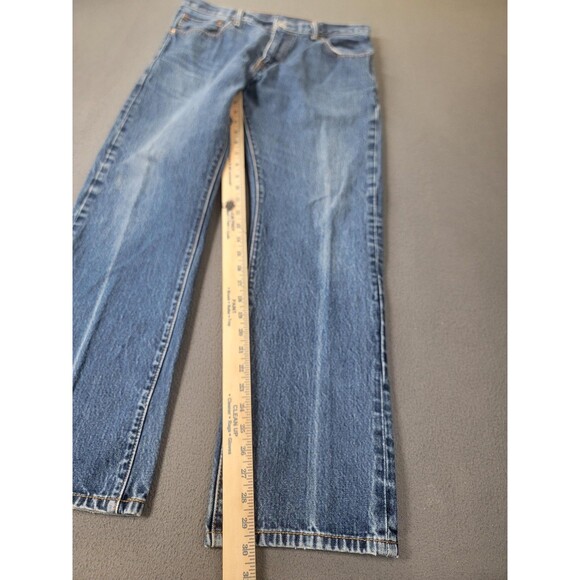 Levis 517 Jeans Mens 34x30 Blue Denim Bootcut Five Pocket Zip Fly Classic Fit - Picture 2 of 14